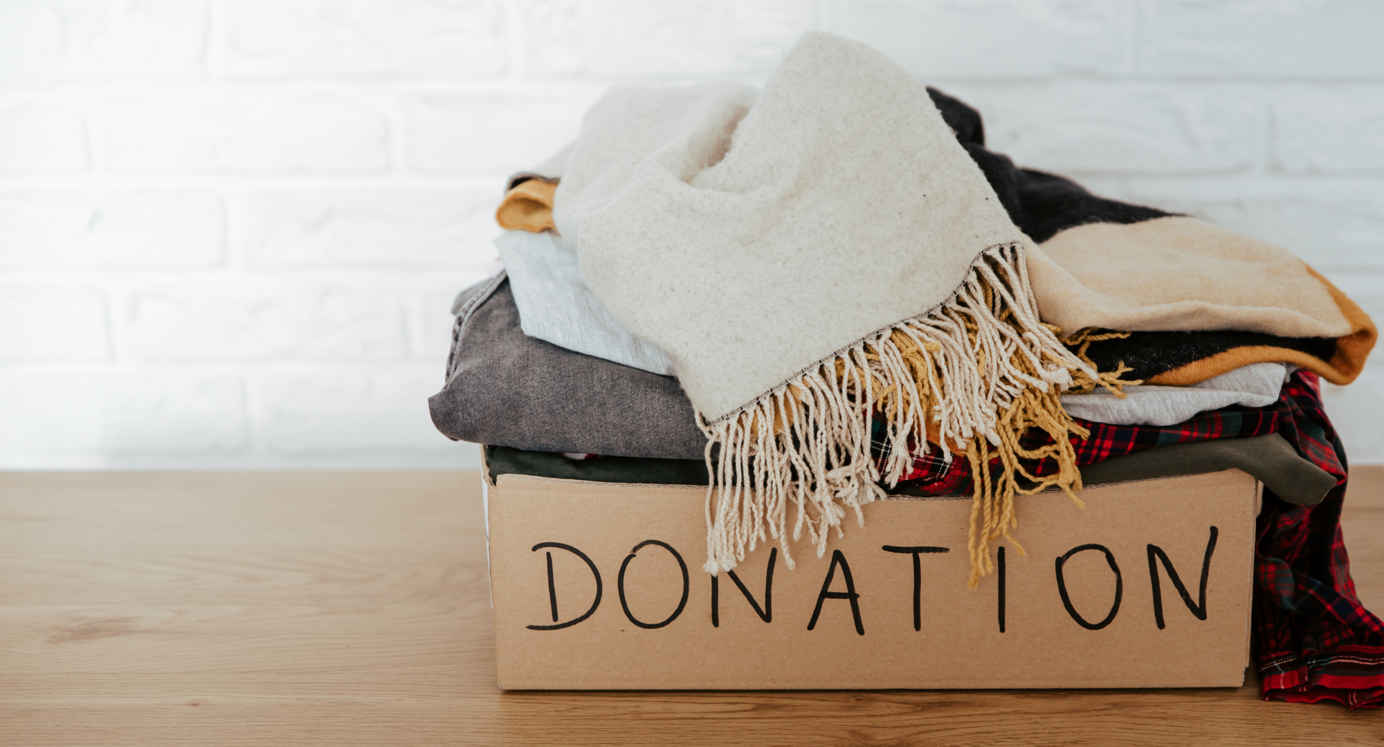 how to declutter - donate items you do not need.